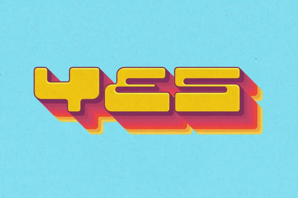 Free Retro 3D Text Effect PSDt