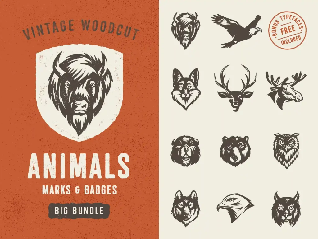 
									Free Animals Logo Vector Bundle