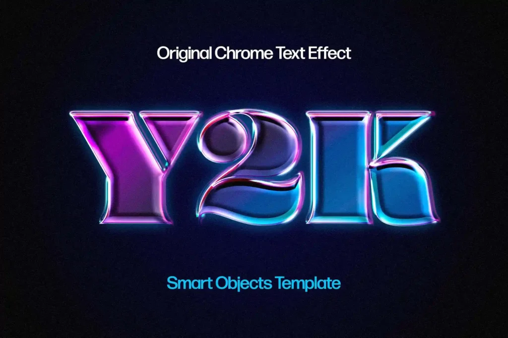 
									Free 90s Neon Chrome Text Effect