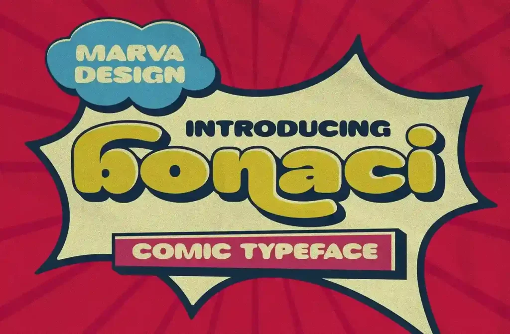 Bonaci Comic Font– Free Bold Display Typeface