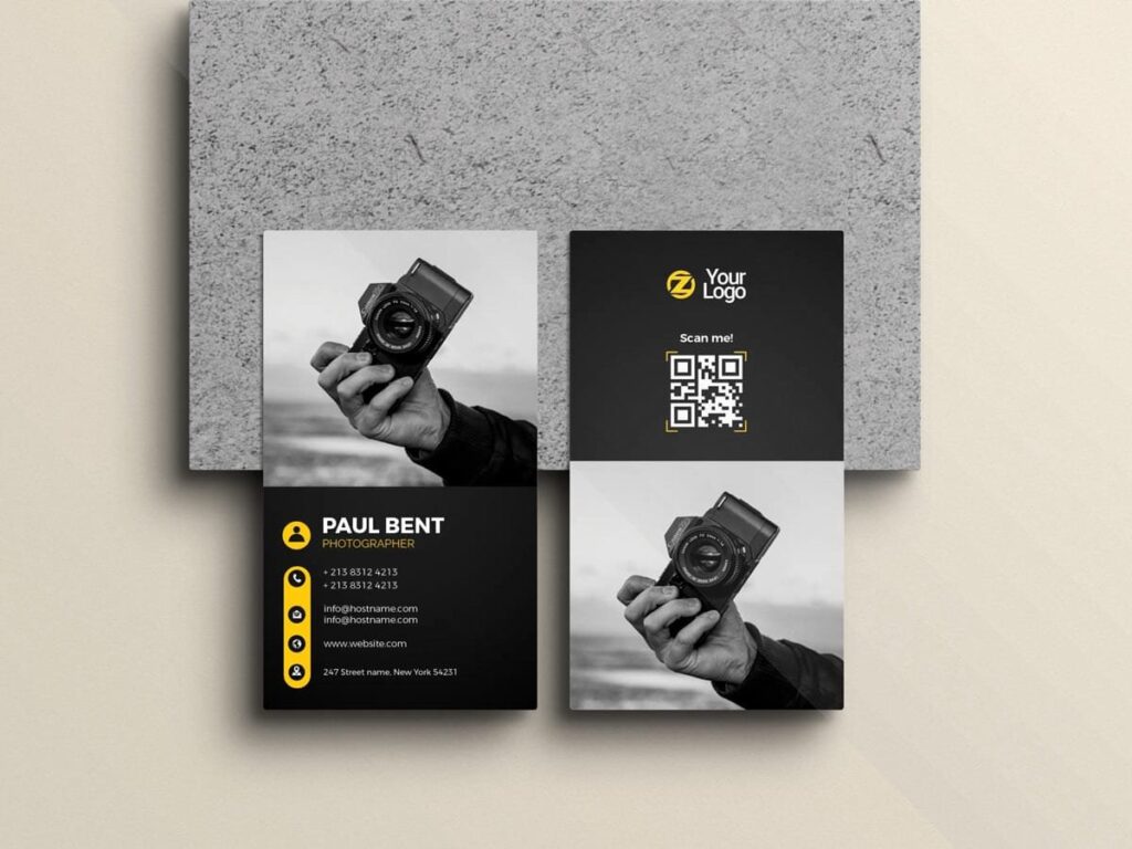 
									Free Photography Business Card Template