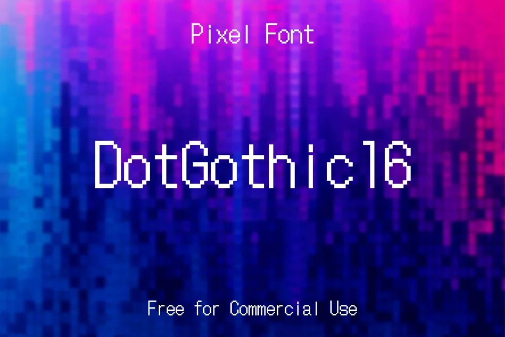 
									Dot Gothic 16 Pixel Font – Retro Bitmap Typeface