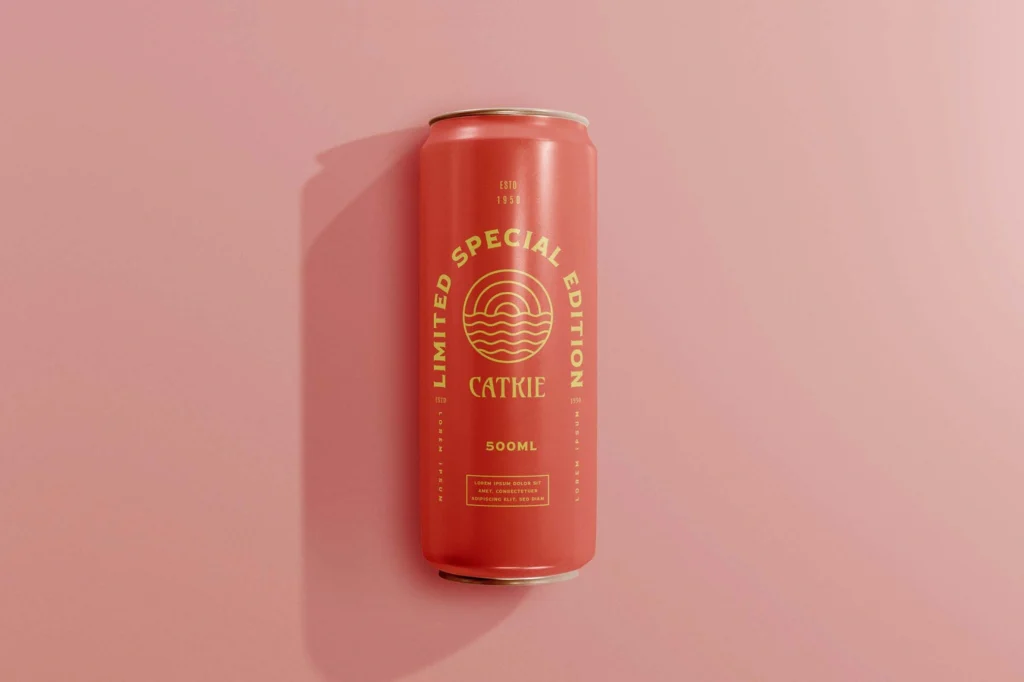 
									Free Realistic Drink Can Mockup
