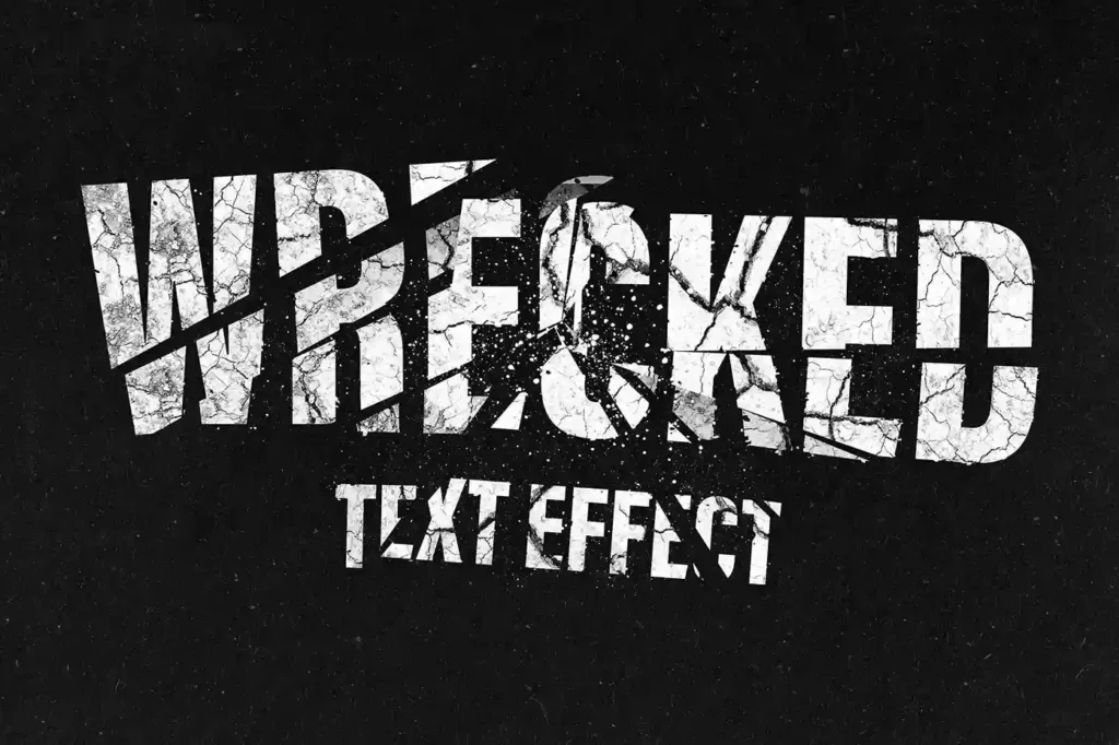 
									Free Broken Text Effect PSD for Bold Typography