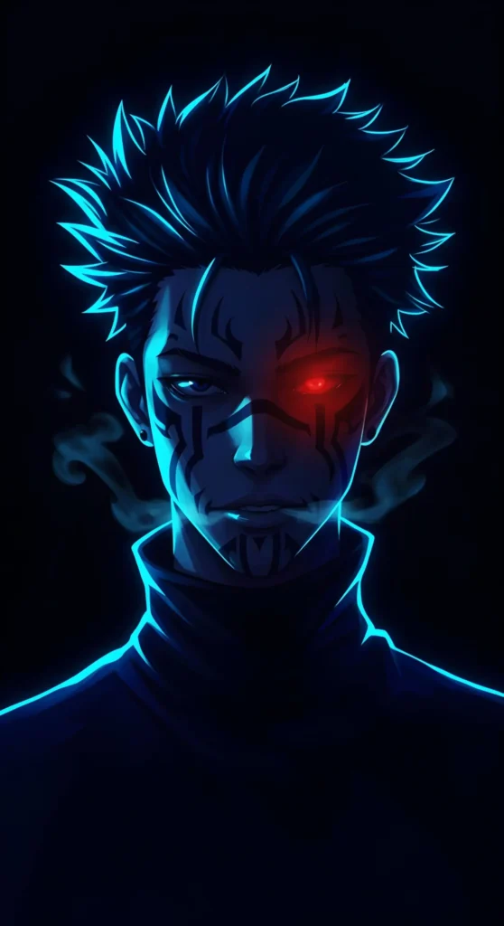 
									Free Glowing Red Eye Anime Wallpaper