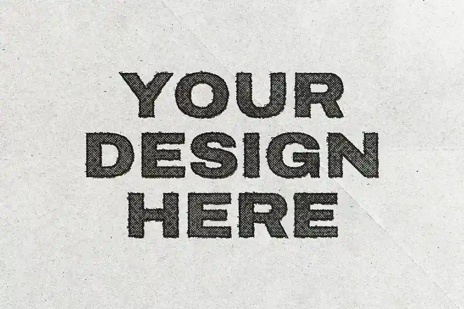 
									Free Halftone Print Text Effect PSD