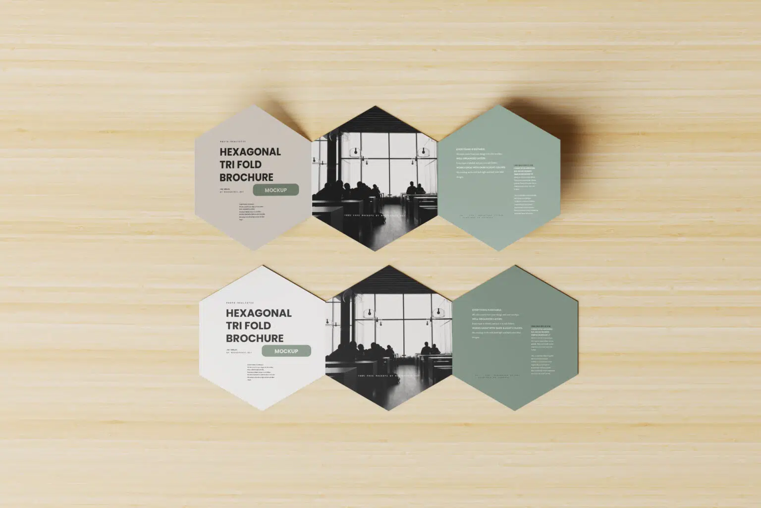 Free-Hexagonal-Tri-Fold-Brochure-Mockup-set-PSD.webp