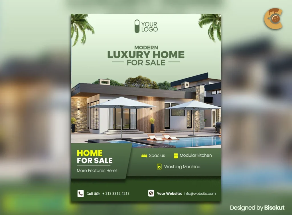 
									Free Real Estate Flyer Template PSD for Property Listings