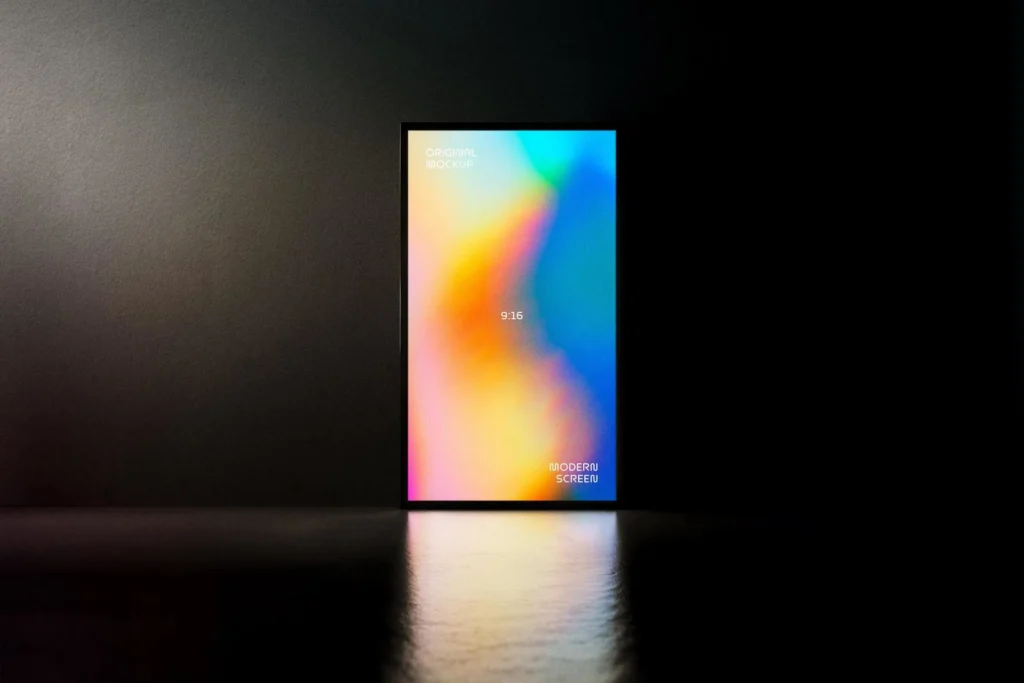 Free Vertical LED Screen Mockup PSD