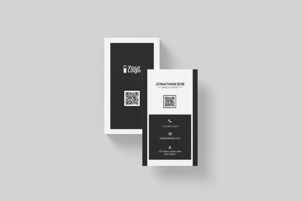 
									Free Vertical Minimal Business Card Template