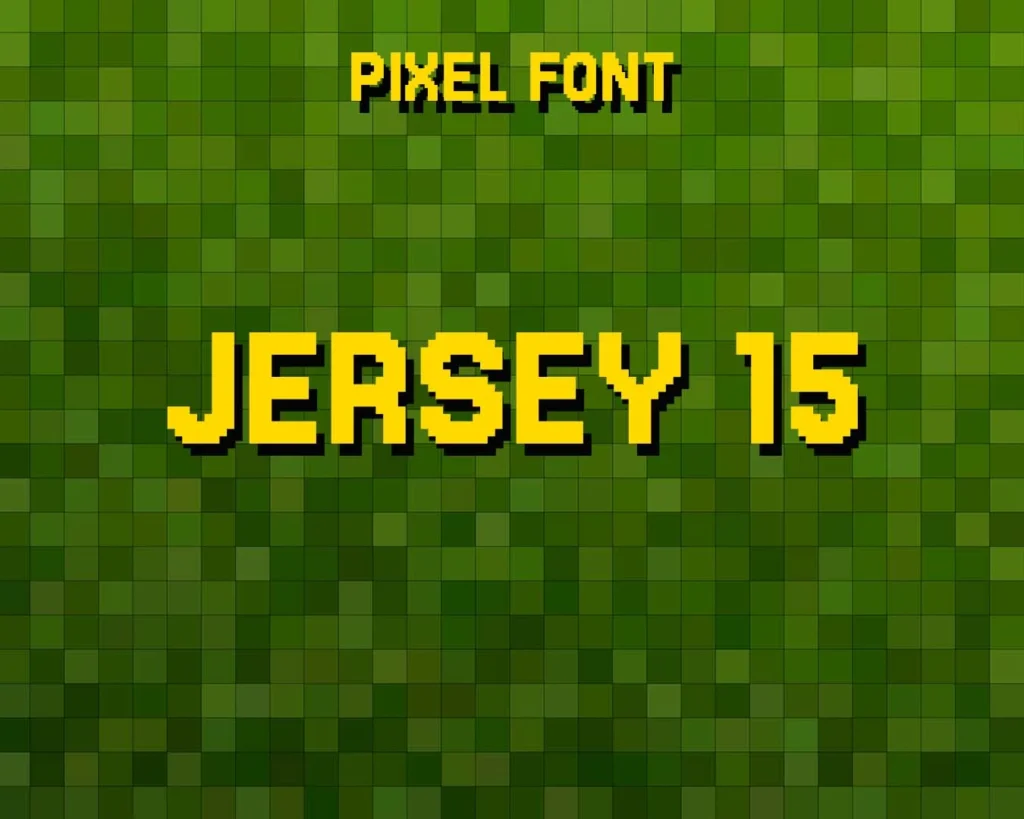 
									Jersey 15 – Free Pixelated Font for Knitters & Designers