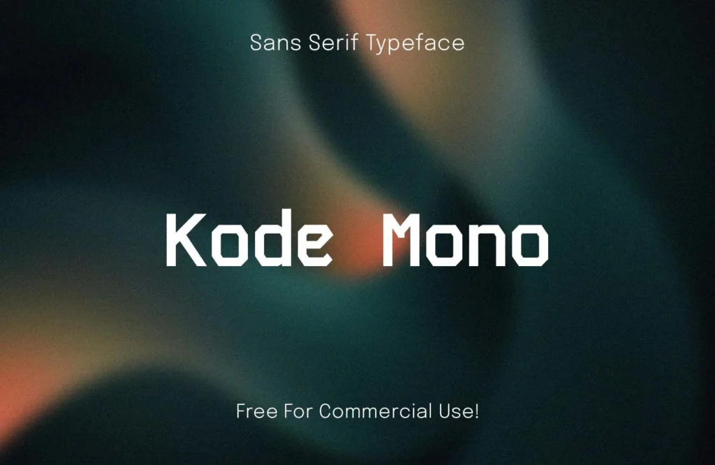 Kode Mono – Modern Sans Serif Font