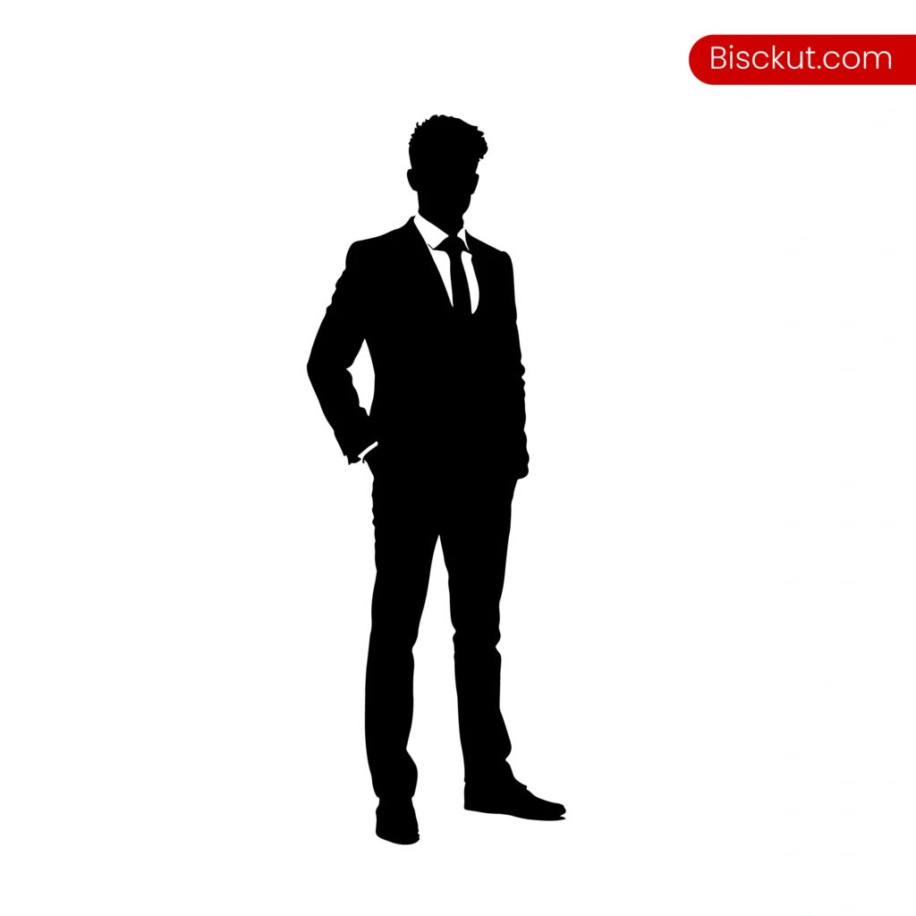 Corporate Male Silhouette in Formal Dress