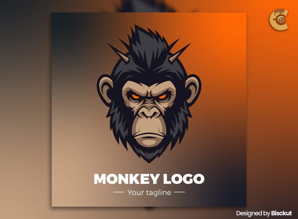 
									Free Monkey Mascot Logo