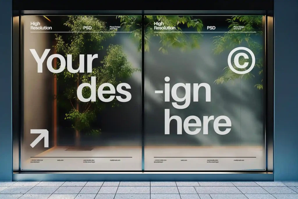 
									Shopfront Advertisement PSD Mockup