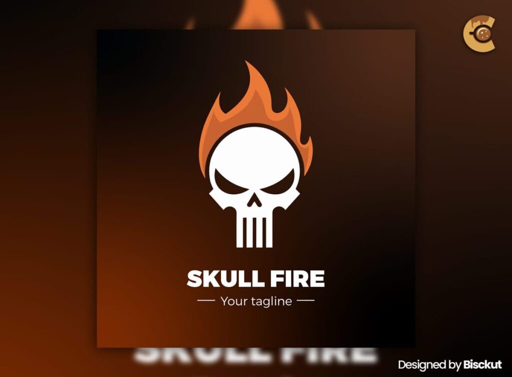 
									Skull Mascot Logo Template