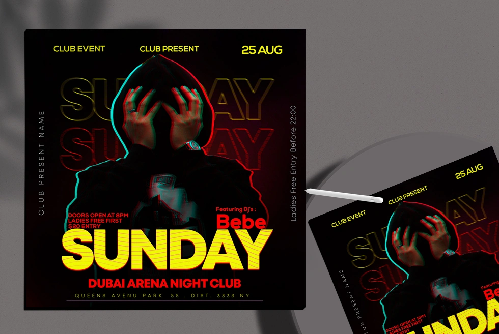 
									Free Event Night Instagram Banner PSD