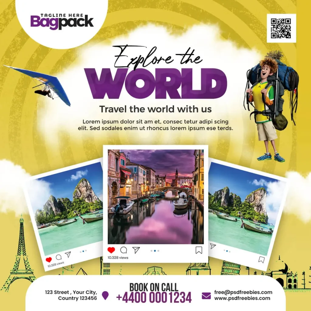 
									Travel Social Media Template – Boost Your Travel Brand’s Presence!
