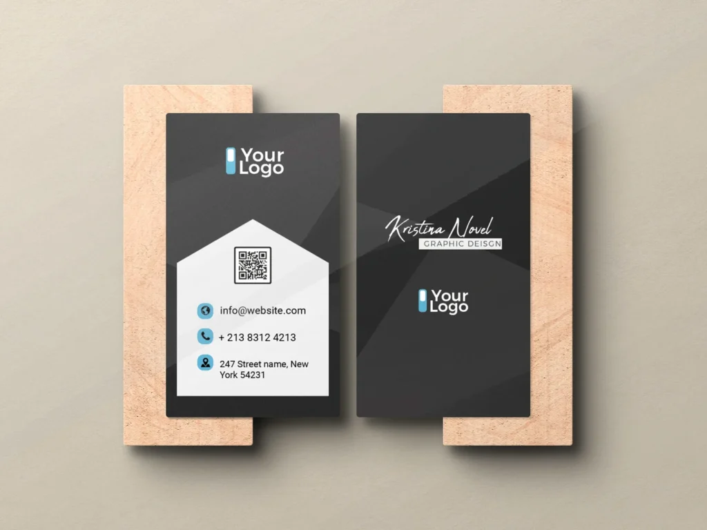 
									Free Vertical Design Agency business Card
