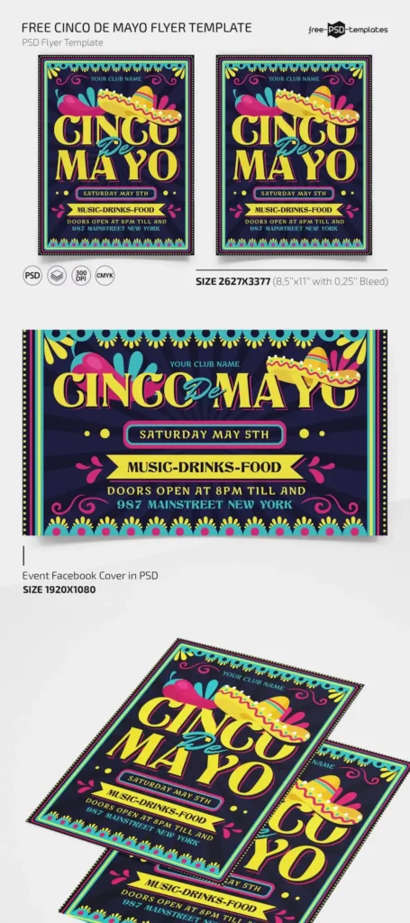 
									Free Cinco de Mayo Flyer Template PSD