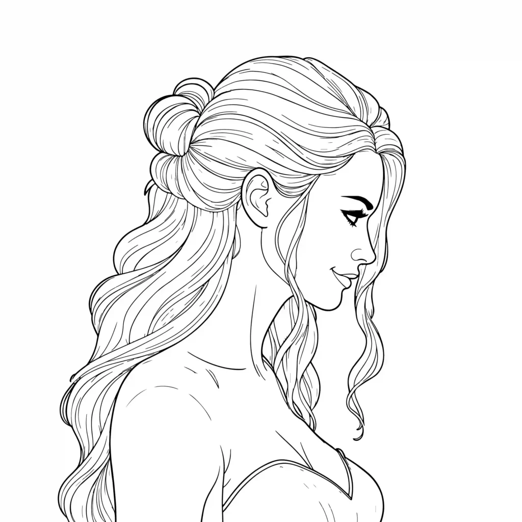 Woman Outline Illustration – Minimalist Line Art