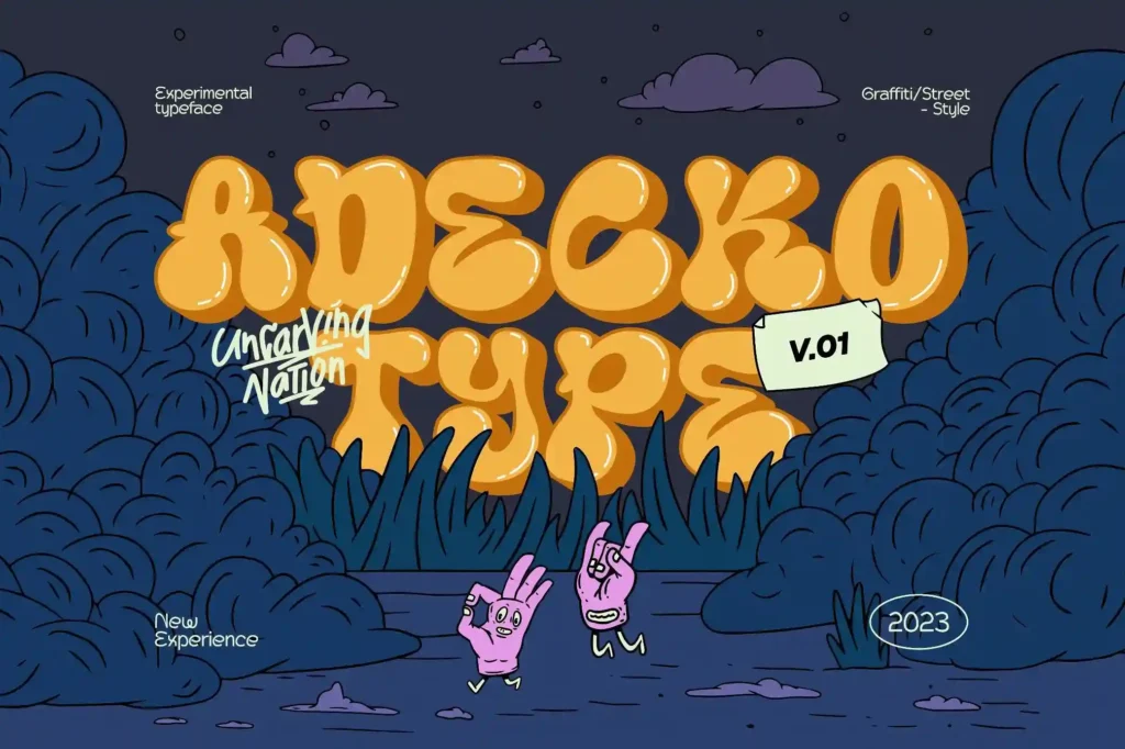 
									Adecko – Graffiti Display Font