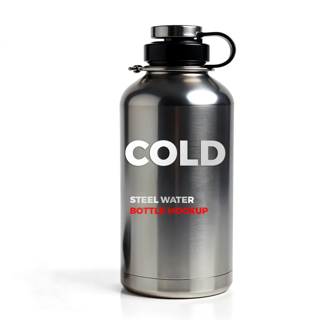 
									Metallic Bottle Mockup – Premium Photoshop PSD
