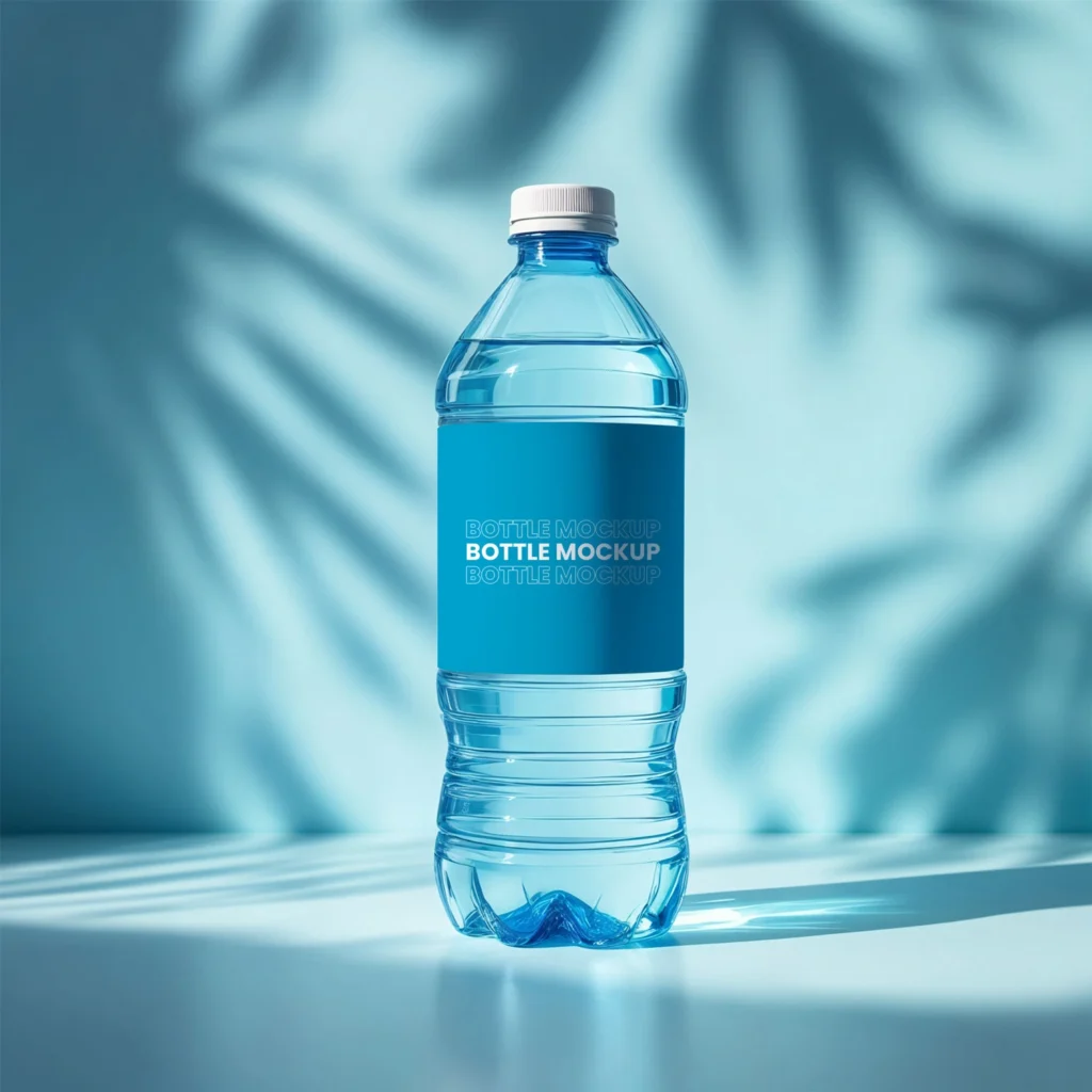 Label-Ready Plastic Bottle Mockup – High-Quality PSD
