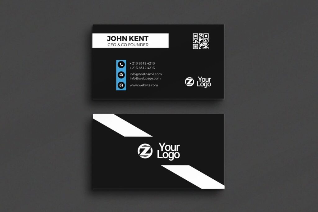 
									Free Dark Business Card Template