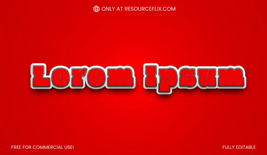 
									Free Comic 3D Text Effect PSD