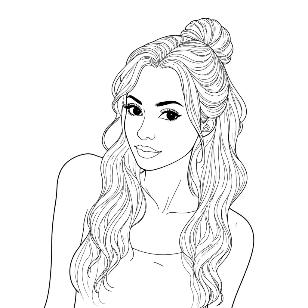 Female Form Line Drawing – Elegant Minimalist Art