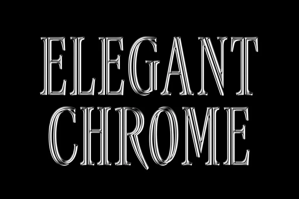 
									Free Elegant Chrome Text Effect