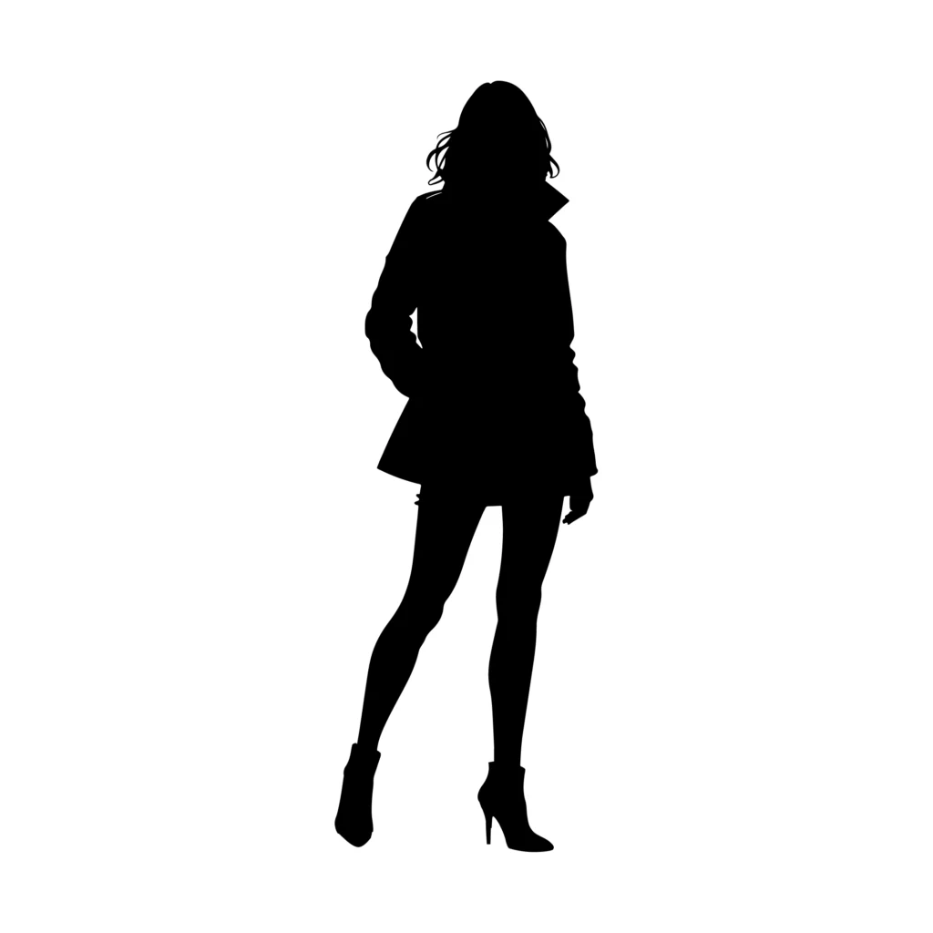 Fashion Women Silhouette – Elegant Vector Art