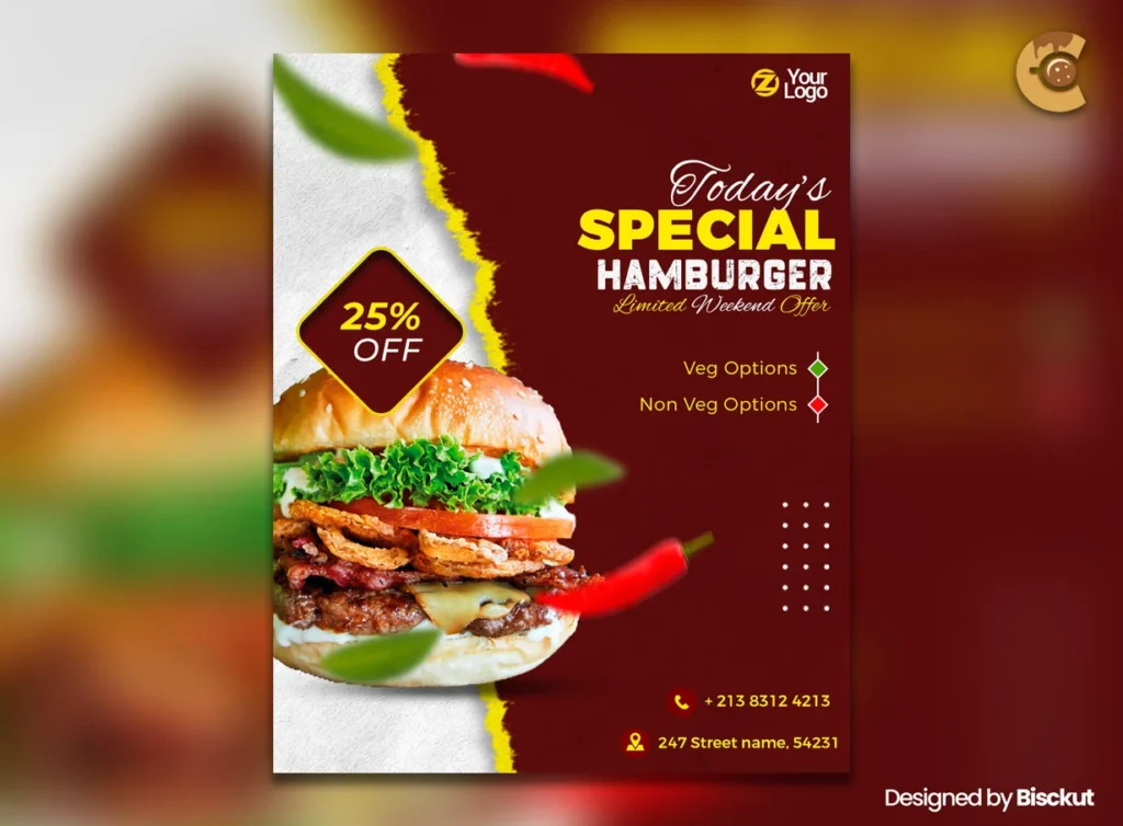 Food Poster Free Download – Editable PSD Template