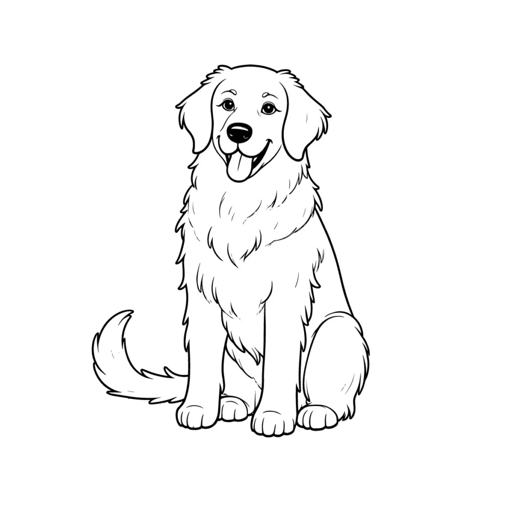 
									Golden Retriever Line Art –Perfect for Dog Brands & Packaging Designs