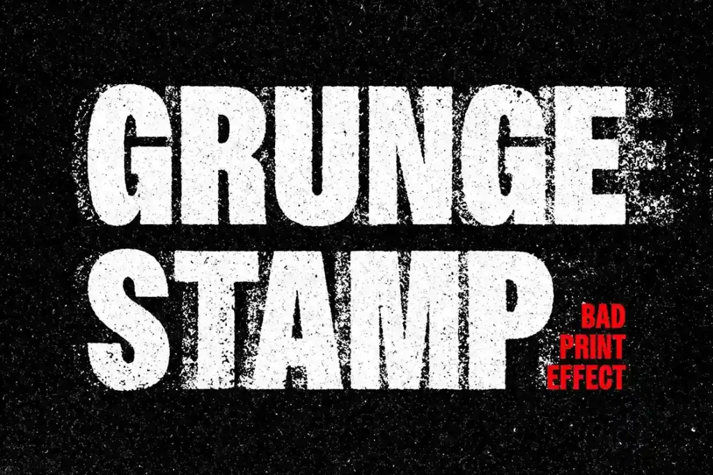 
									Free Grunge Stamp Text Effect