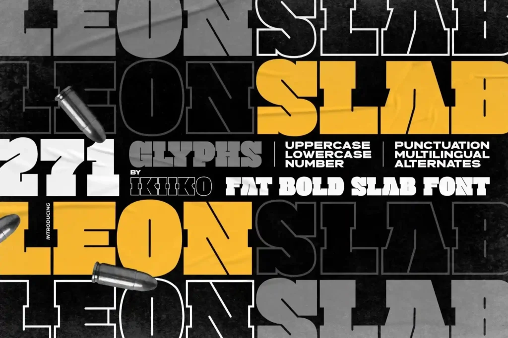 
									Leon Slab – Bold Font