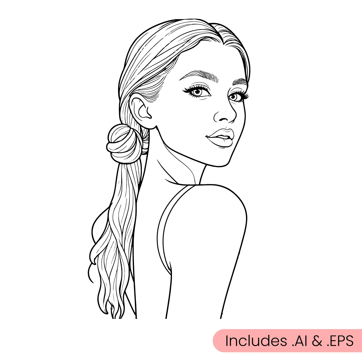 line-art-of-caucausian-women12.webp
