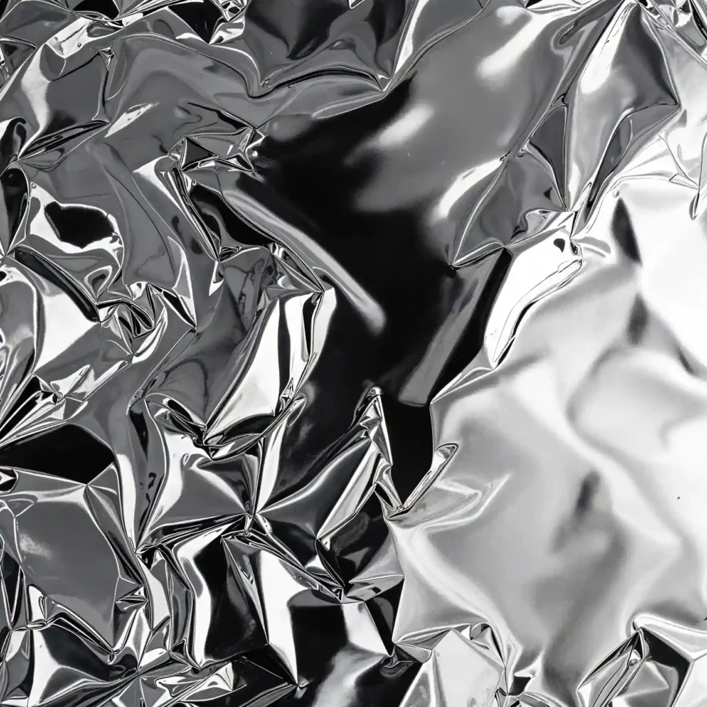 
									Crumpled Aluminium Foil Texture