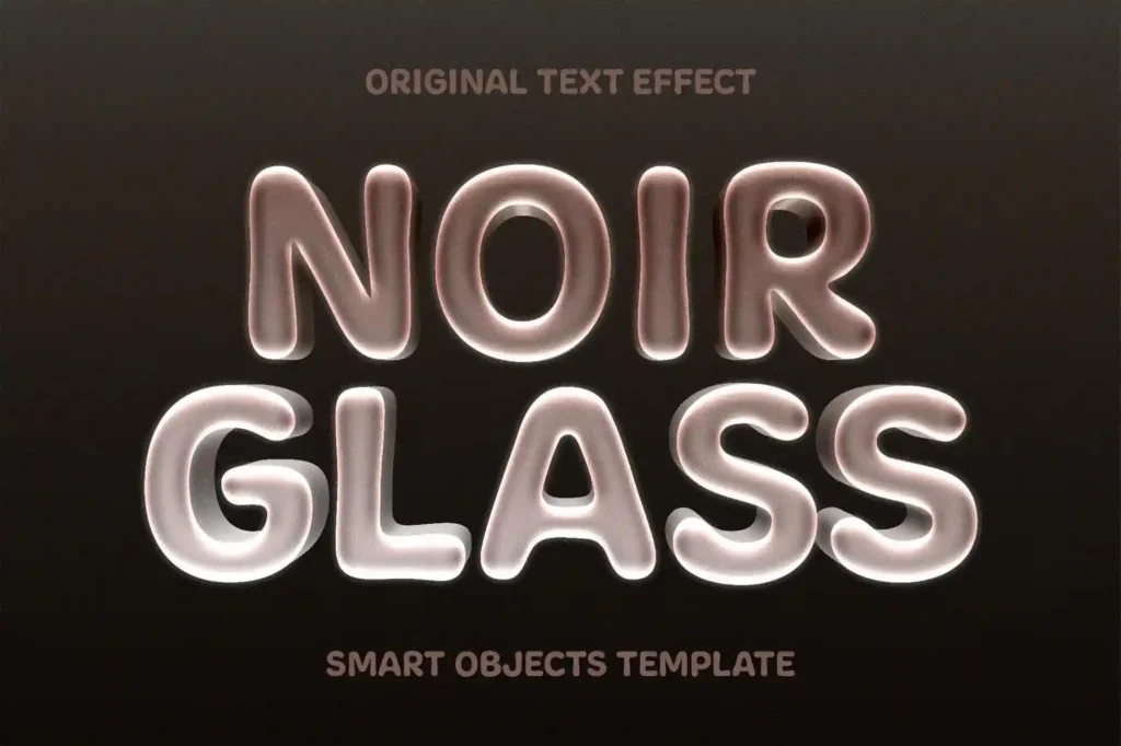
									Free Noir Glass Text Effect