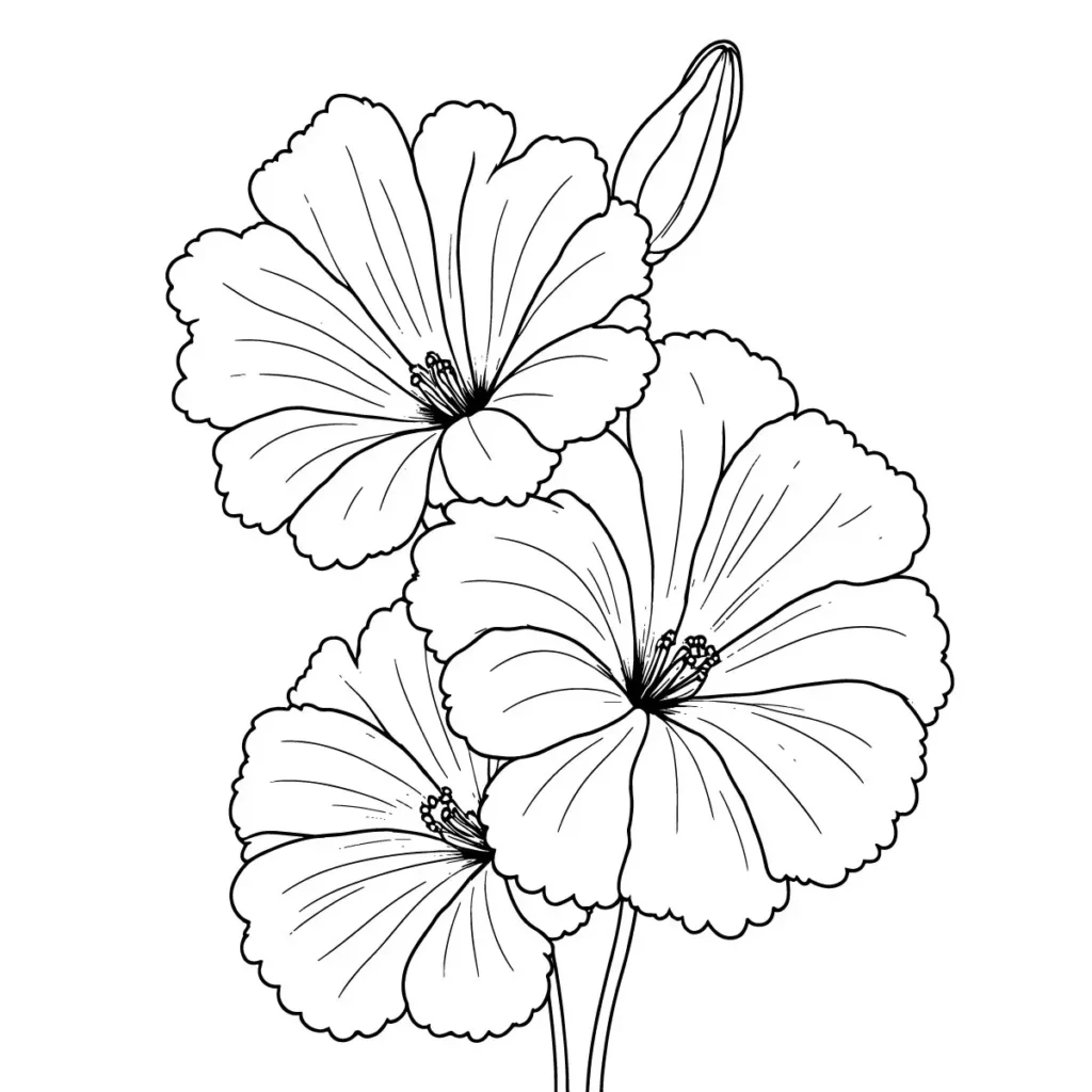 
									Petunia Line Art – Minimalist Floral Design