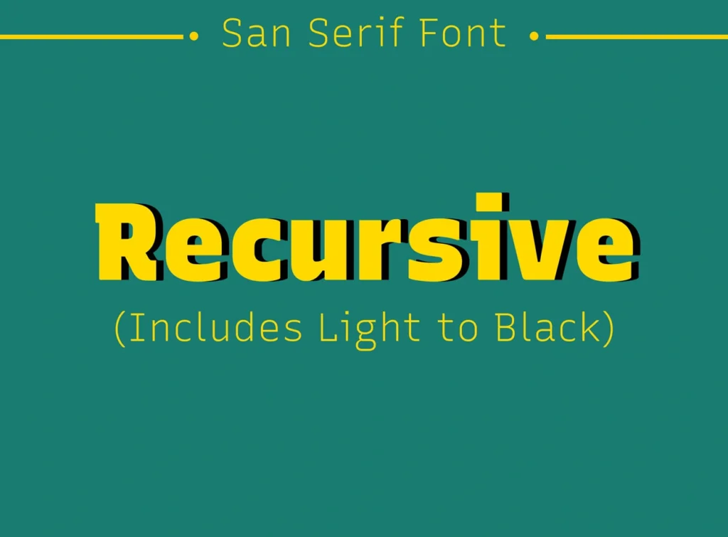 
									Recursive – San serif