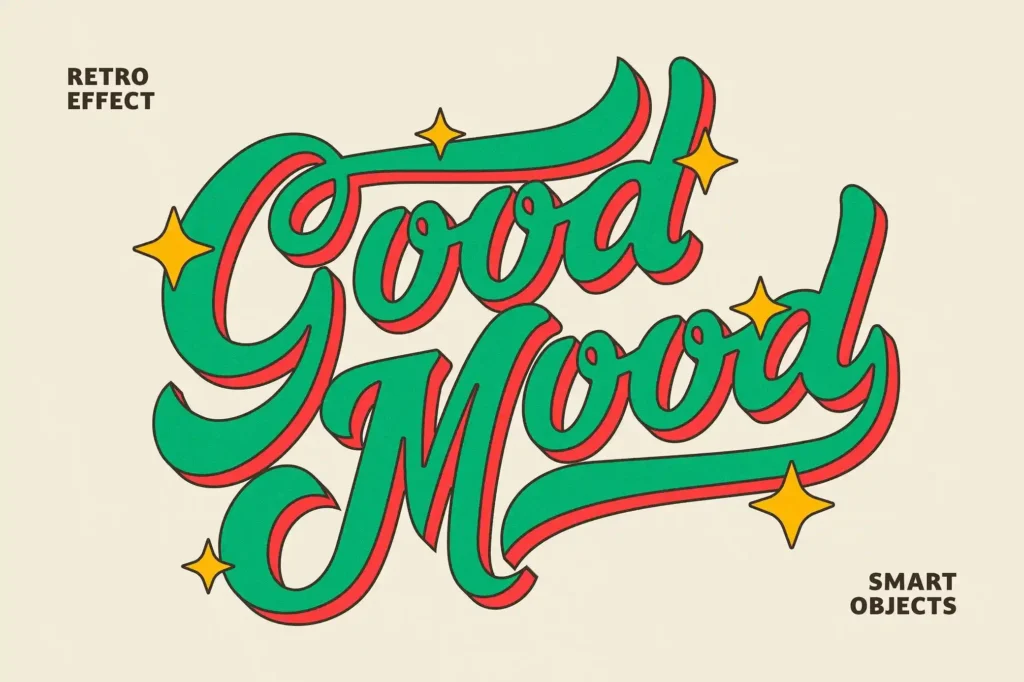 
									Free Retro 3D Volume Text & Logo Effect