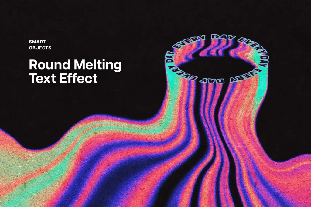 Free Round Melting Text Effect