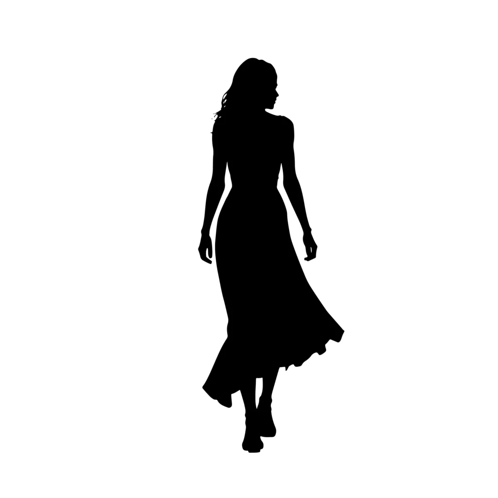 Woman Walking Silhouette – High-Quality Vector