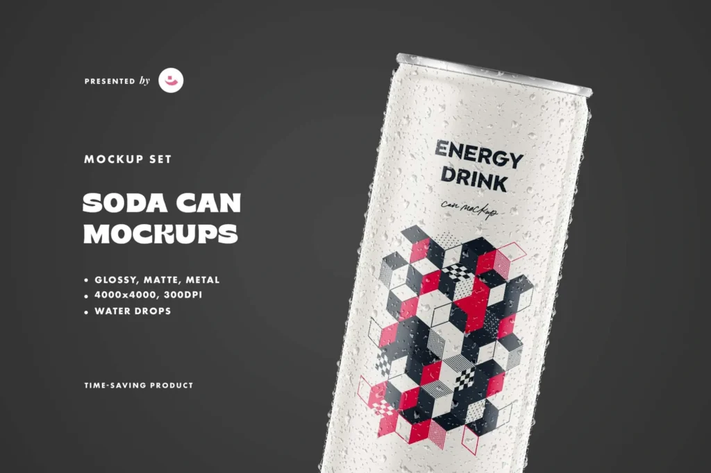 
									Free Realistic Tall Can Mockup
