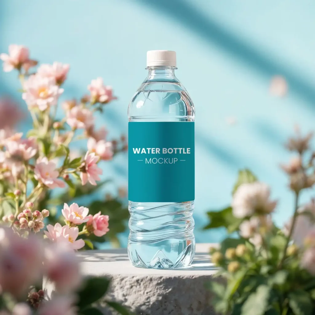 Plastic Water Bottle Mockup