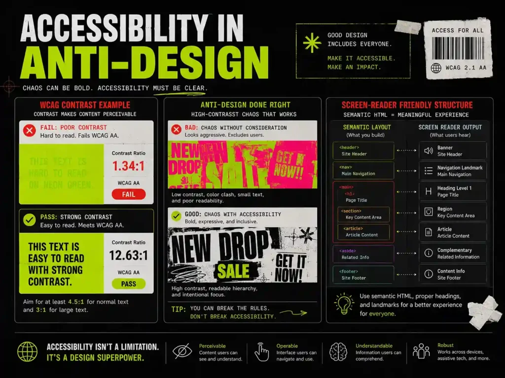 Anti-Design and Accessibility — Can They Actually Work Together