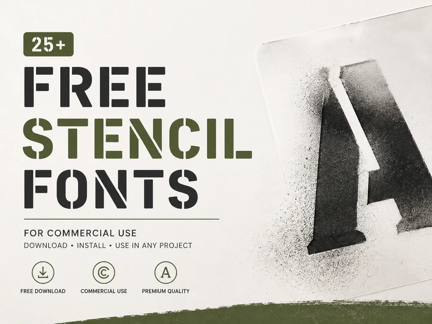 25 Best Free Stencil Fonts for Designers in 2026