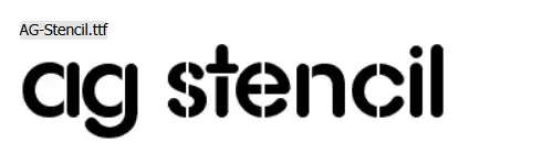 AG Stencil font